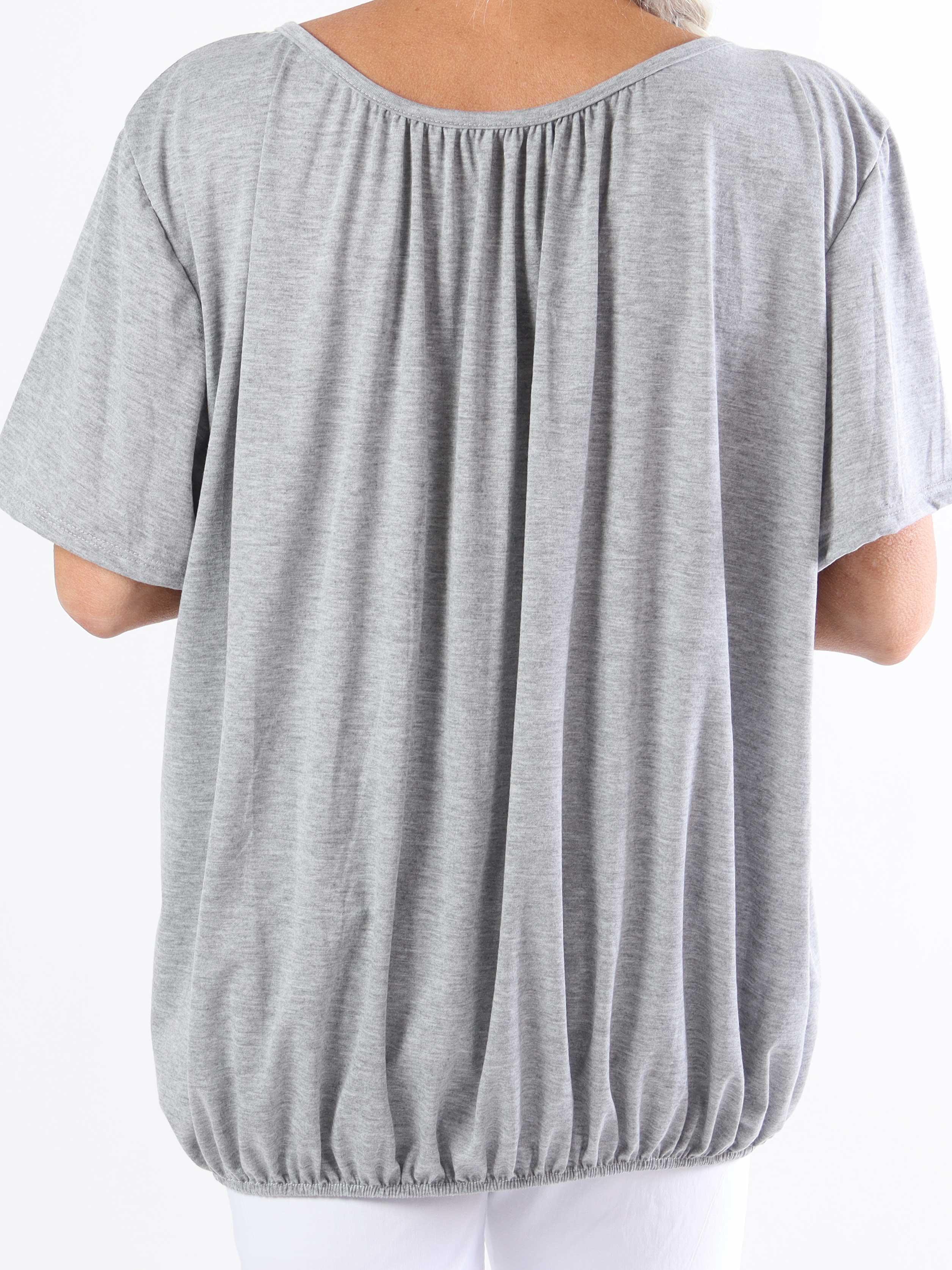 Miracle t-shirt - Basic t-shirt i plus size med resår i nederkanten (bestseller)